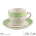 Ручная роспись Свежий красочный Cute 3oz Cup and Saucer